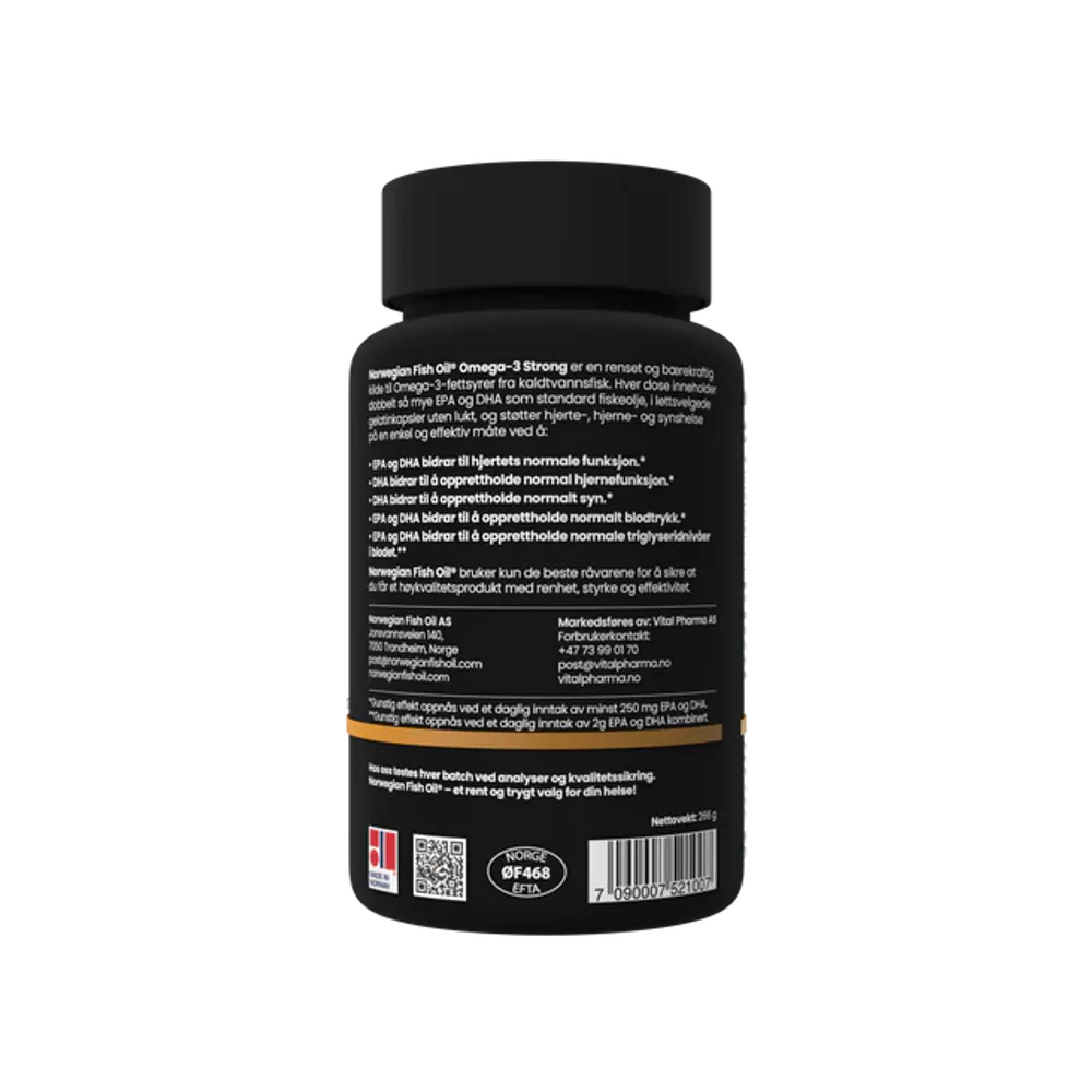 Høykonsentrert Omega 3 – 180 kapsler