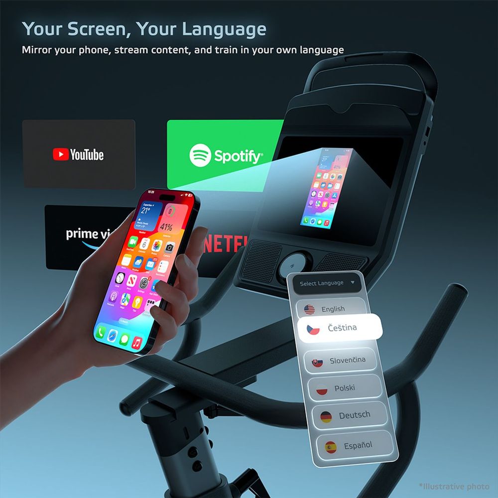Treningssykkel inSPORTline ZenRoute 1200  m Netflix og youtube ++