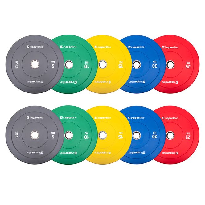 Hovedbilde inSPORTline Go Bumper Plates Vektskivesett 150 kg ...