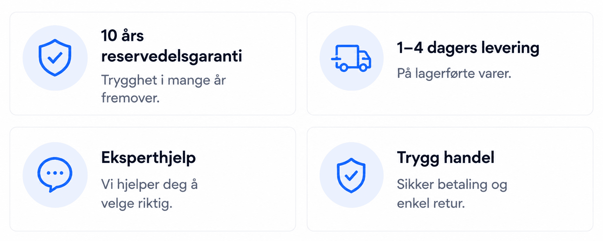 Treningsapparater, tredemøller, romaskiner, spinningssykler og mye mer.