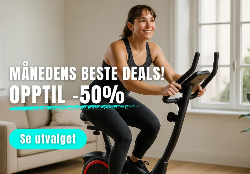 Se månedens beste deals på treningsapparater og treningsutstyr.