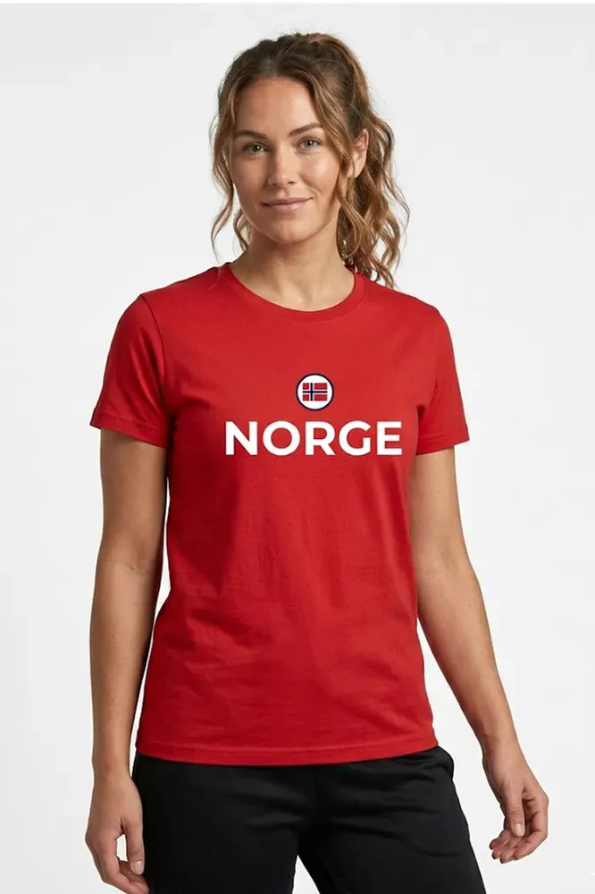 Norge Retro t-shirt  rød